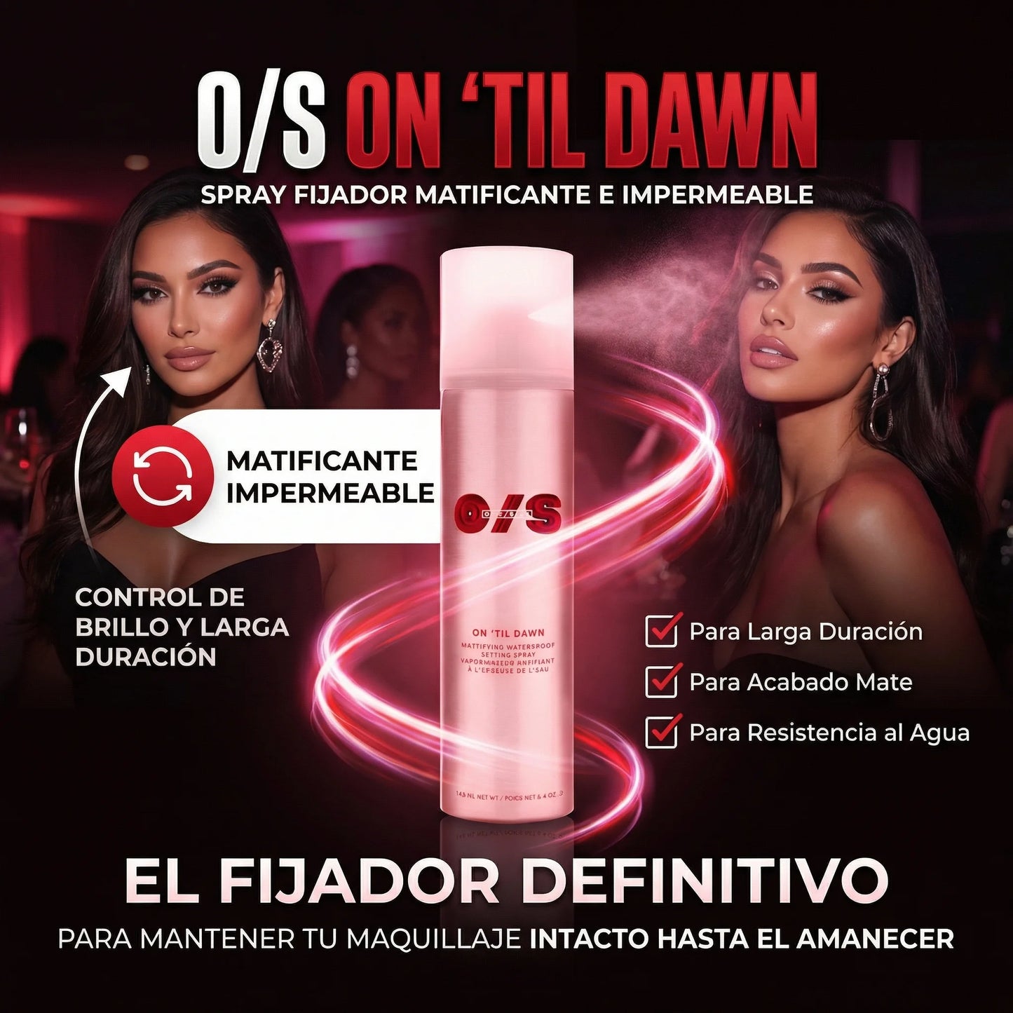 SPRAY MATIFICANTE FIJADOR DE MAQUILLAJE