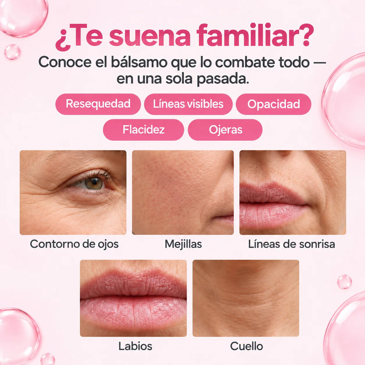 Zonas de aplicación del bálsamo Medicube PDRN
